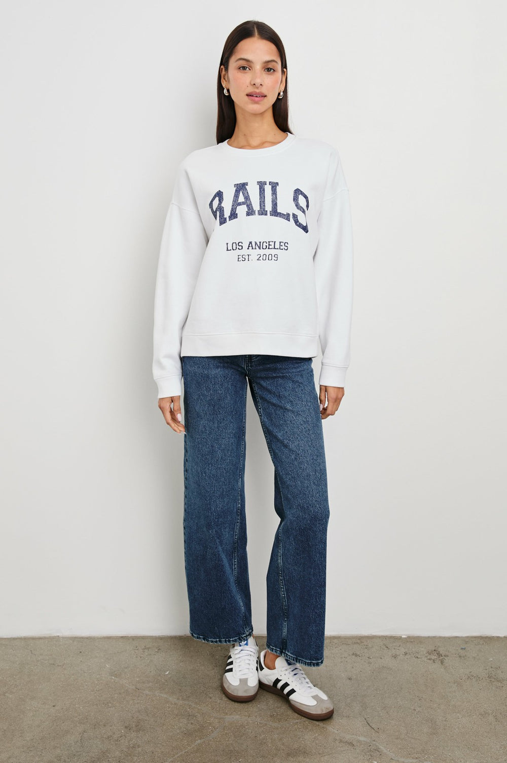 ANNIVERSARY SWEATSHIRT - IVORY NAVY| Rails on sale
