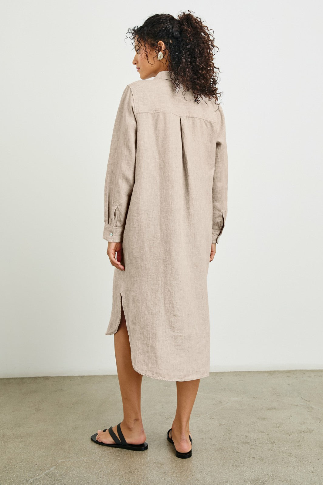 VAL SHIRT DRESS - HEATHERED FLAX| Rails for sale