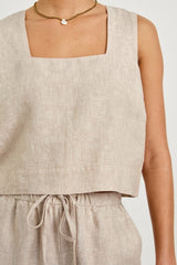 AKIRA TOP - HEATHERED FLAX| Rails sale