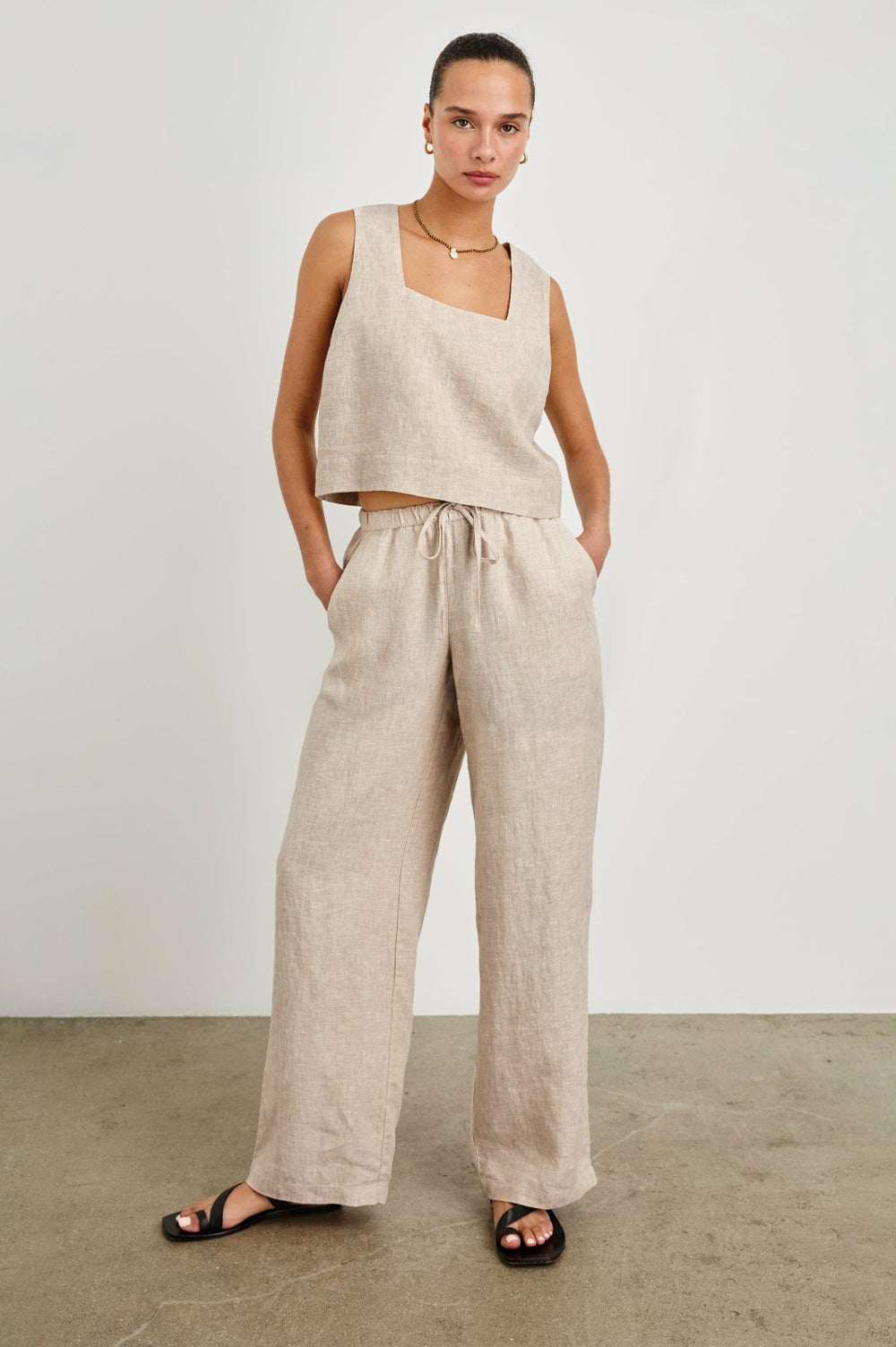 AKIRA TOP - HEATHERED FLAX| Rails sale