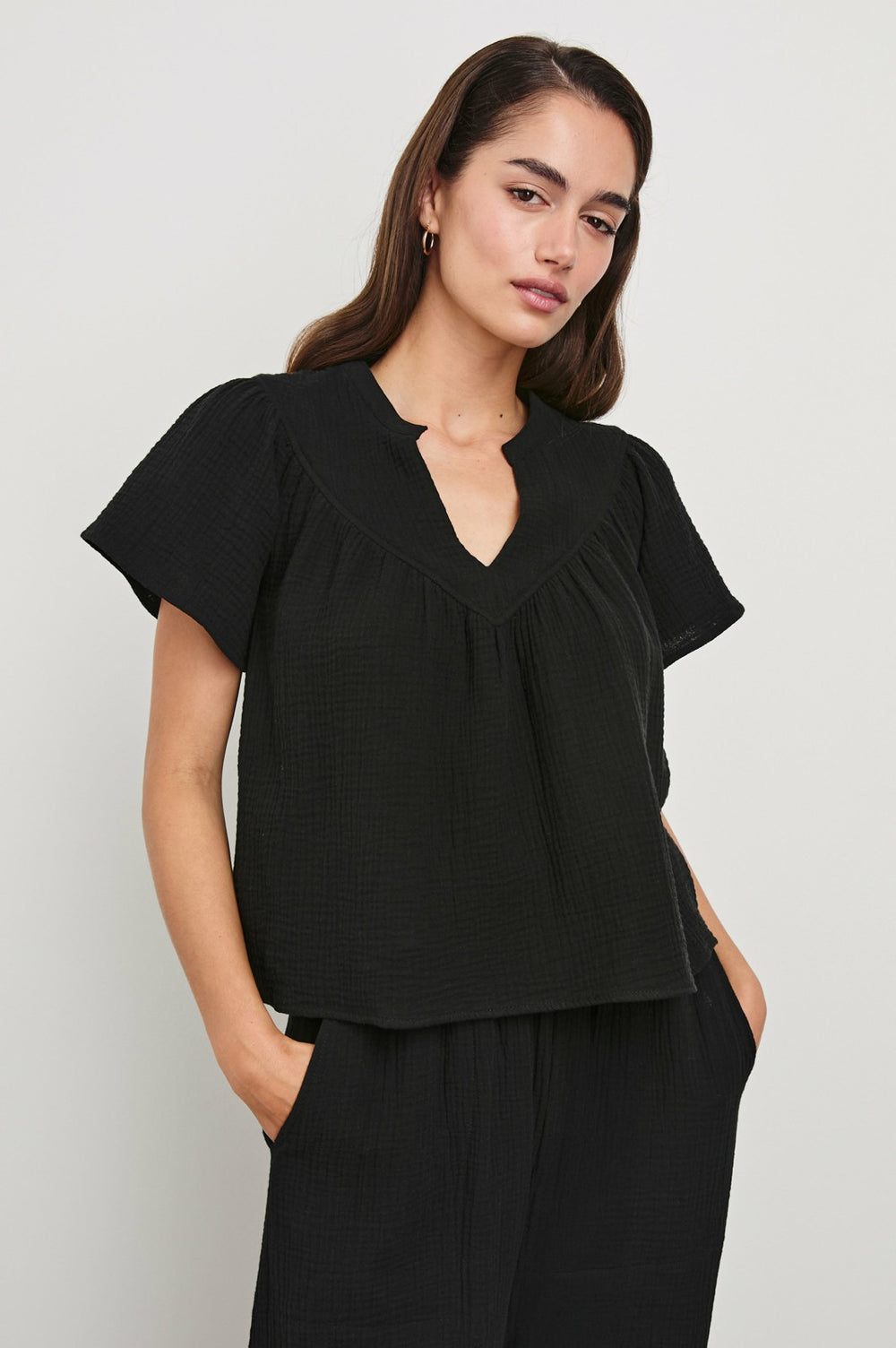 SAYER SHIRT - BLACK| Rails outlet