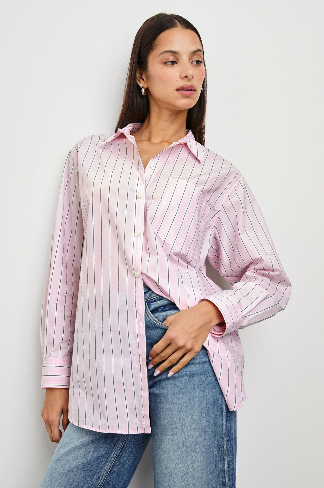 ELSA SHIRT - CHERRY BLOSSOM STRIPE| Rails sale