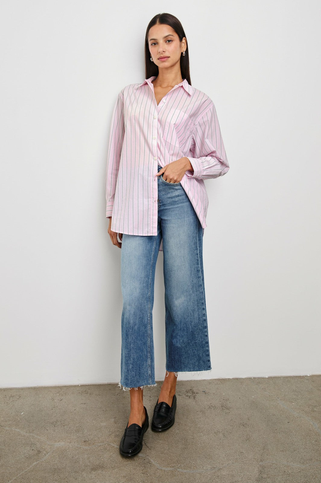 ELSA SHIRT - CHERRY BLOSSOM STRIPE| Rails sale