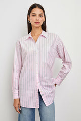 ELSA SHIRT - CHERRY BLOSSOM STRIPE| Rails sale