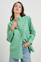 ELSA SHIRT - KELLY WHITE STRIPE| Rails online