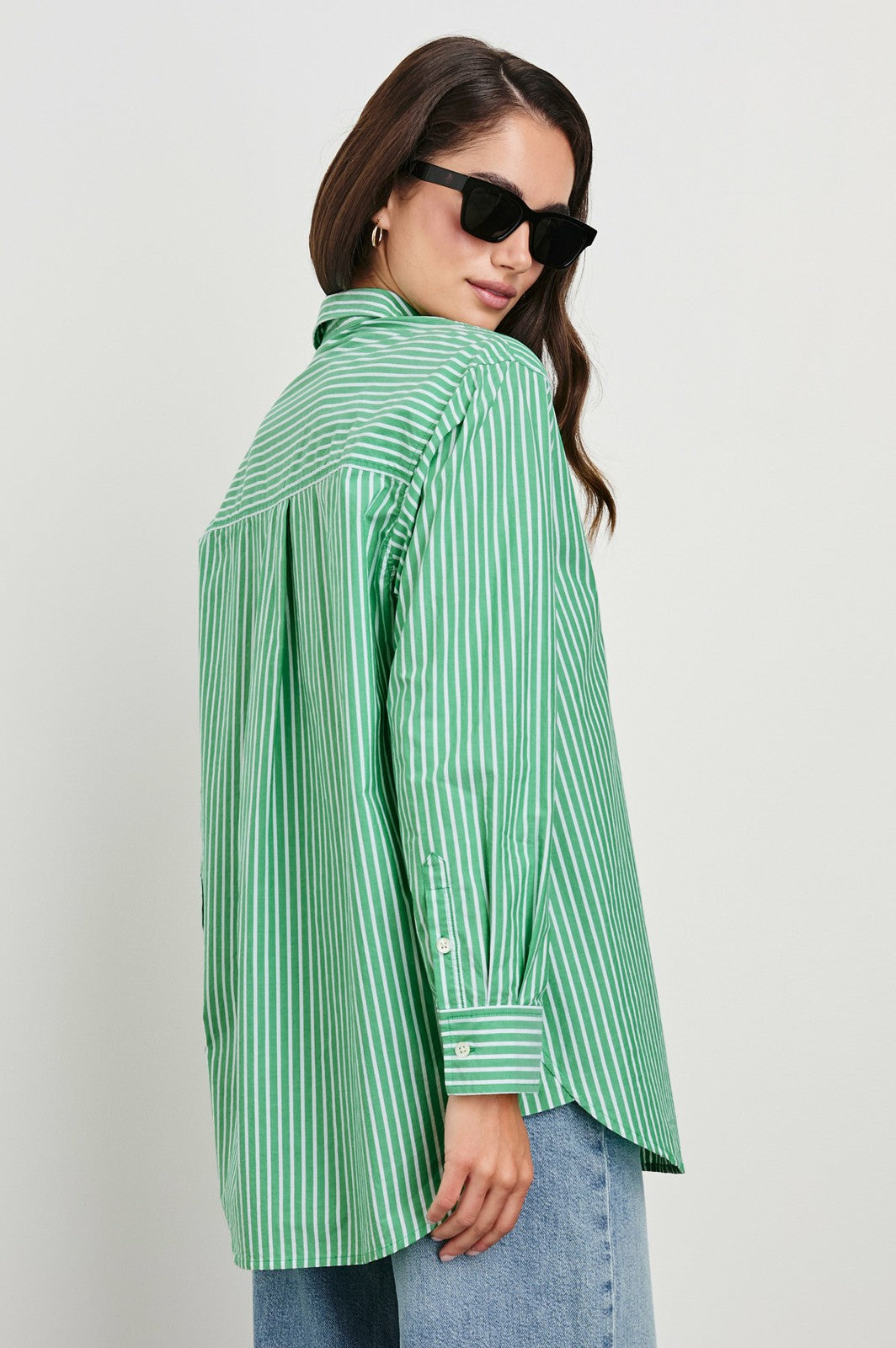 ELSA SHIRT - KELLY WHITE STRIPE| Rails online
