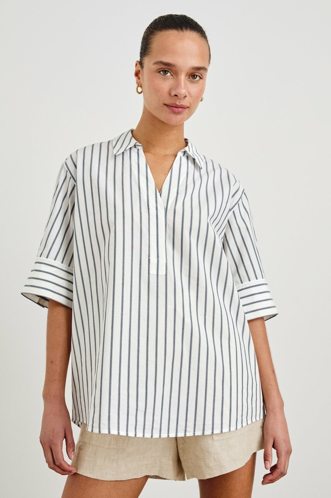 JUDA TOP - CHALK SLATE STRIPE| Rails near me