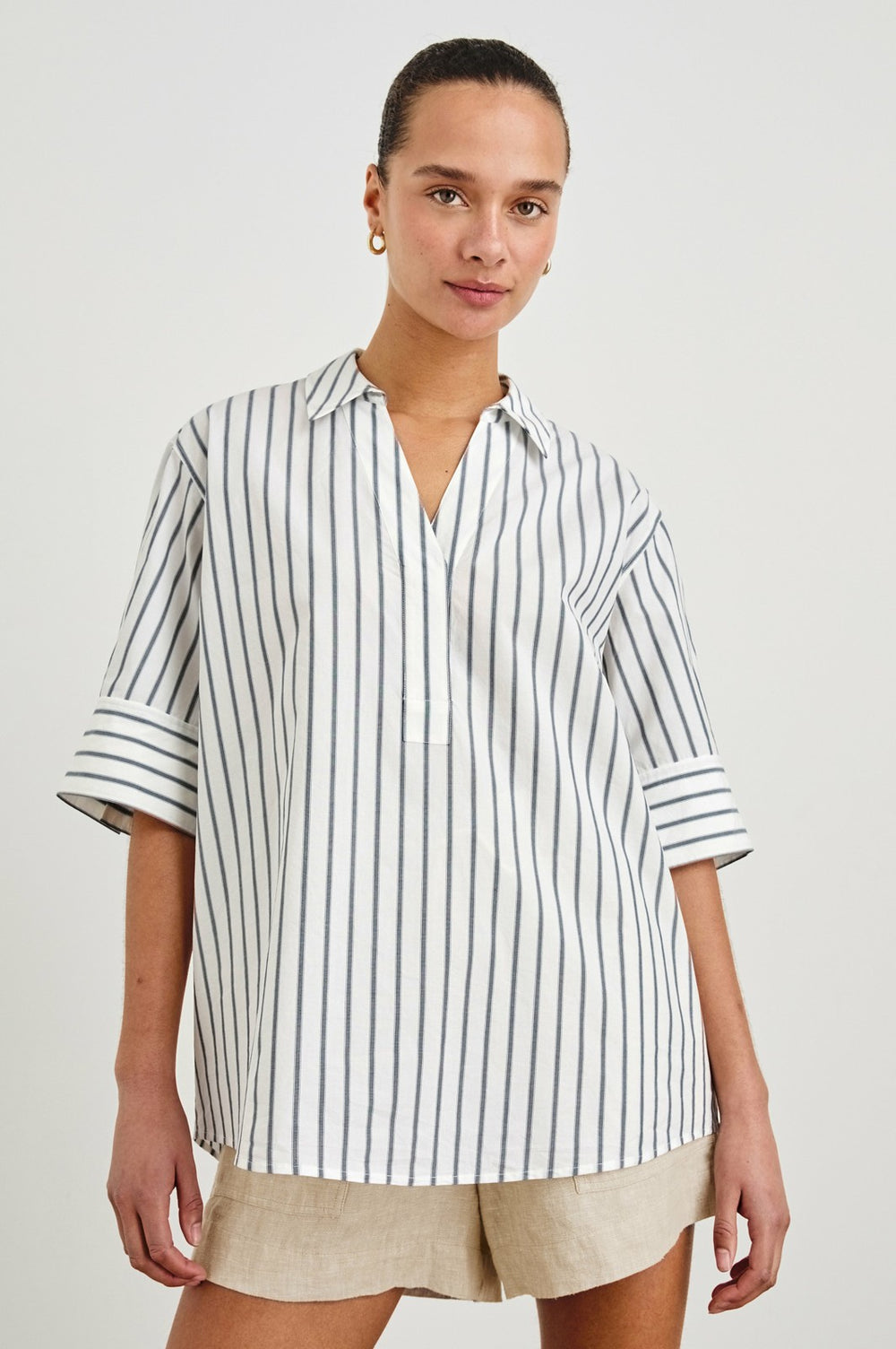 JUDA TOP - CHALK SLATE STRIPE| Rails near me