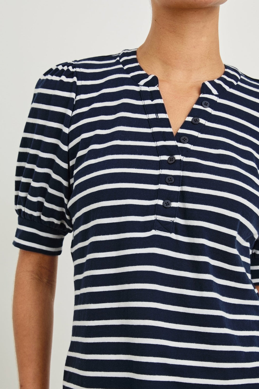 JEWEL TOP - NAVY IVORY STRIPE| Rails US