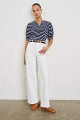 JEWEL TOP - NAVY IVORY STRIPE| Rails US