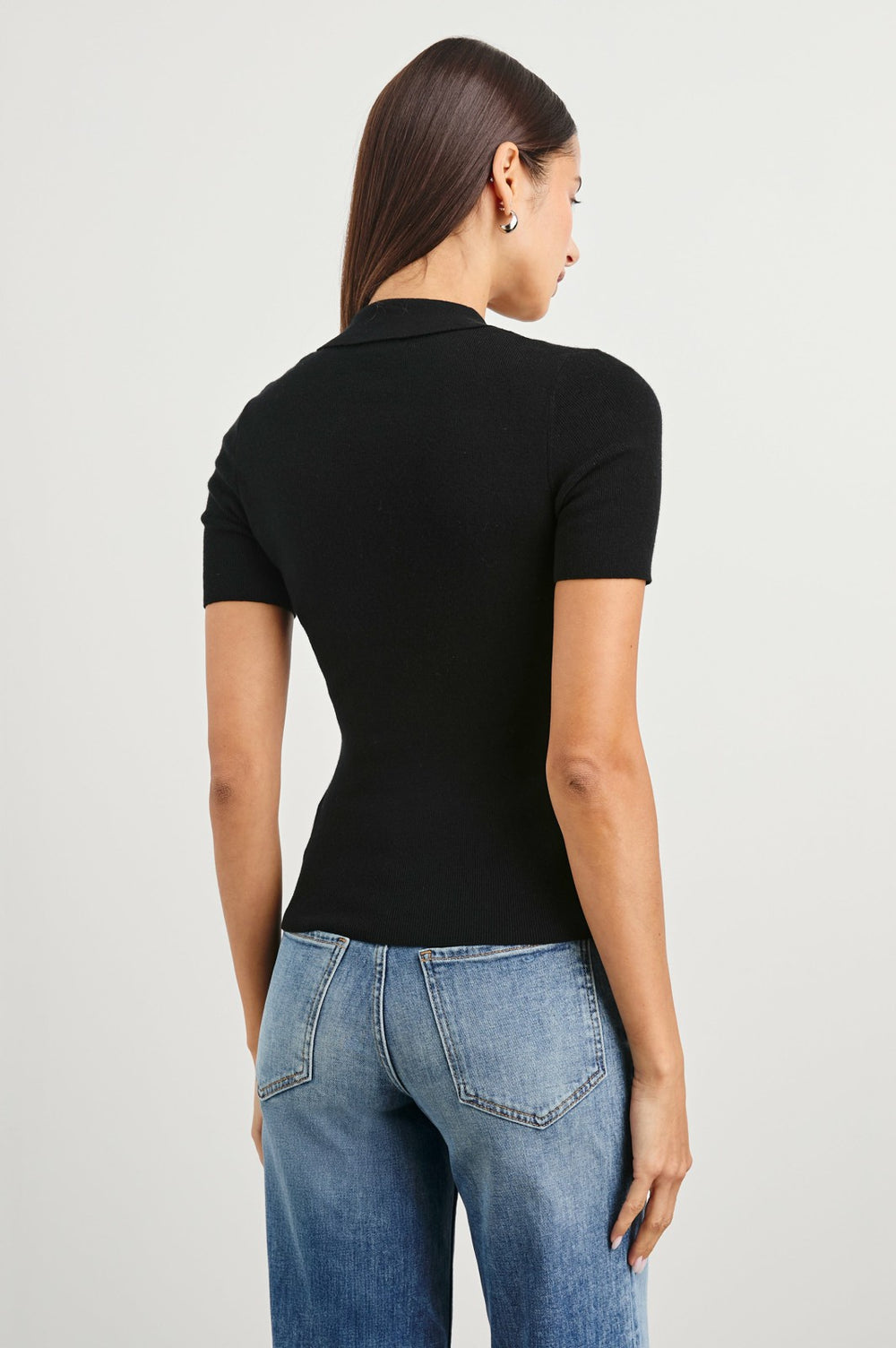 COURT POLO SHIRT - BLACK| Rails for sale