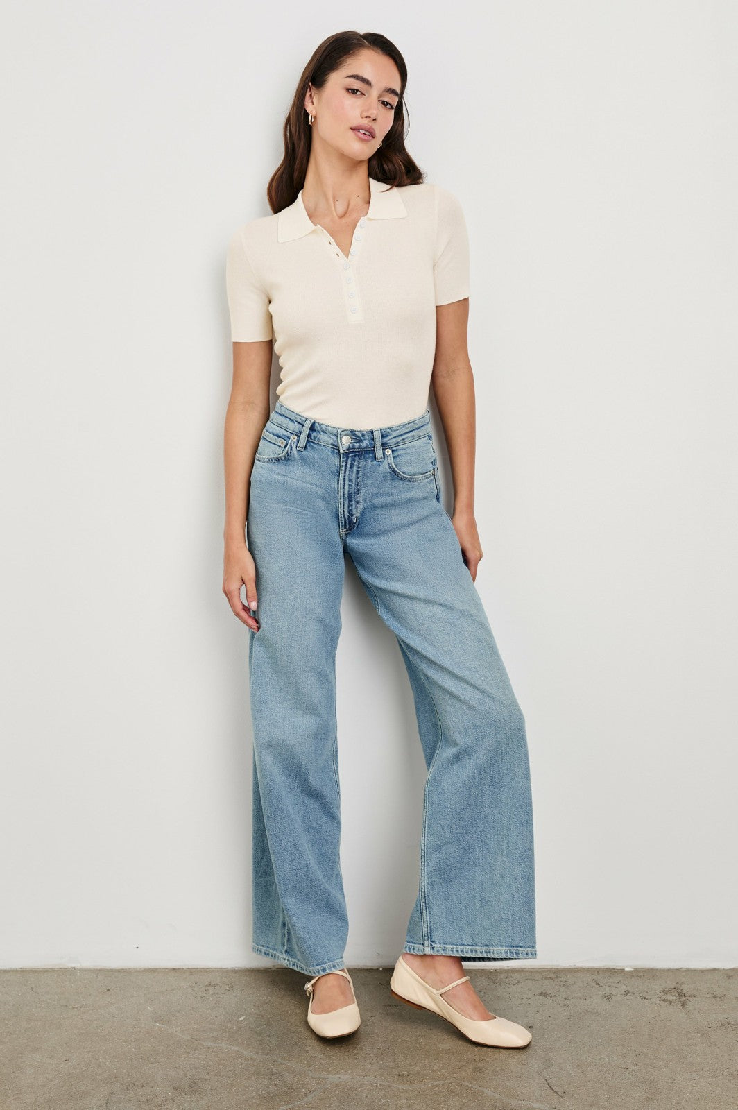 COURT POLO SHIRT - WHITE| Rails discount