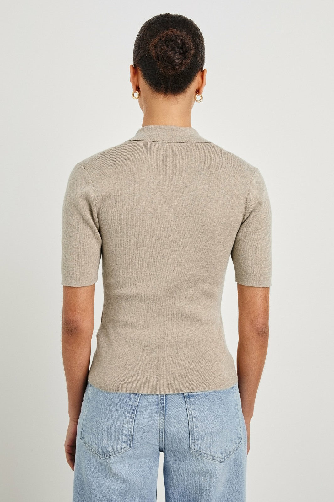 COURT POLO SHIRT - HEATHER OAT| Rails on sale