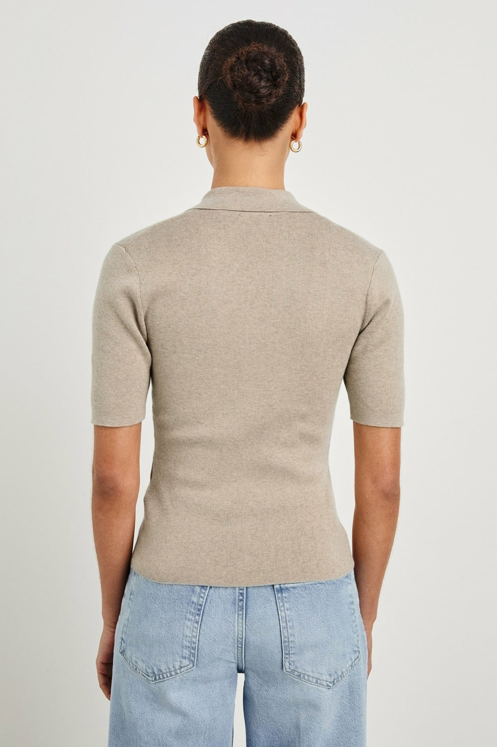 COURT POLO SHIRT - HEATHER OAT| Rails on sale