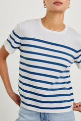 COTTON CASHMERE T-SHIRT - SAILOR STRIPE| Rails outlet