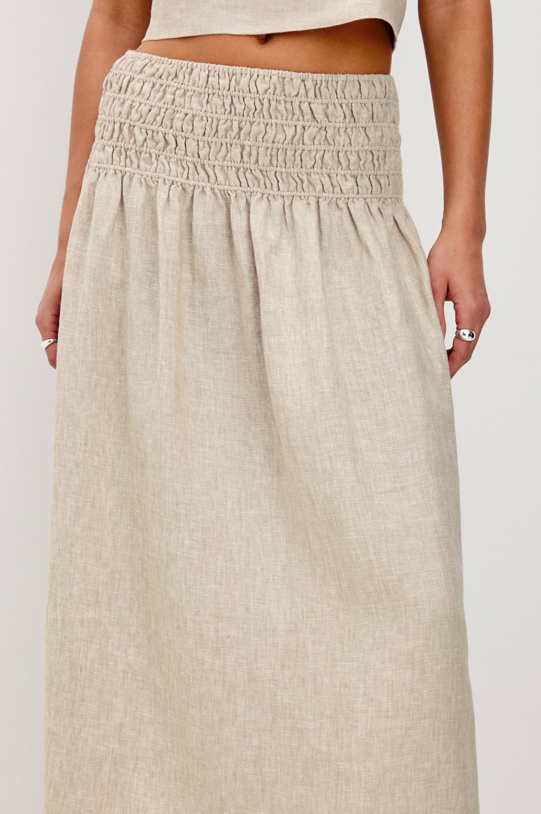 ALESSA SKIRT - HEATHERED FLAX| Rails on sale