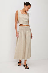 ALESSA SKIRT - HEATHERED FLAX| Rails on sale