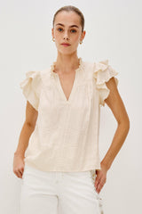 CALISTA TOP - IVORY| Rails sale