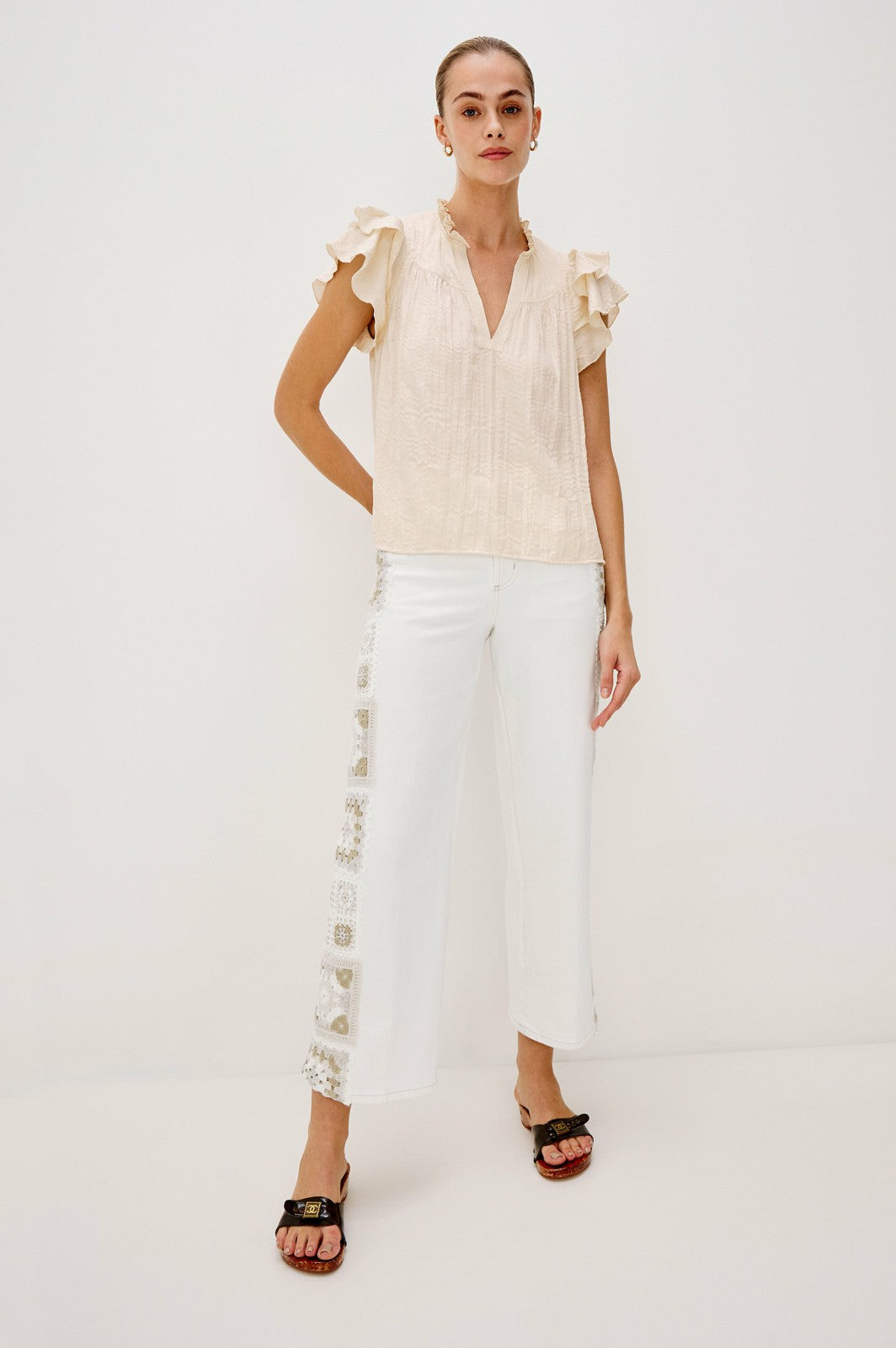 CALISTA TOP - IVORY| Rails sale