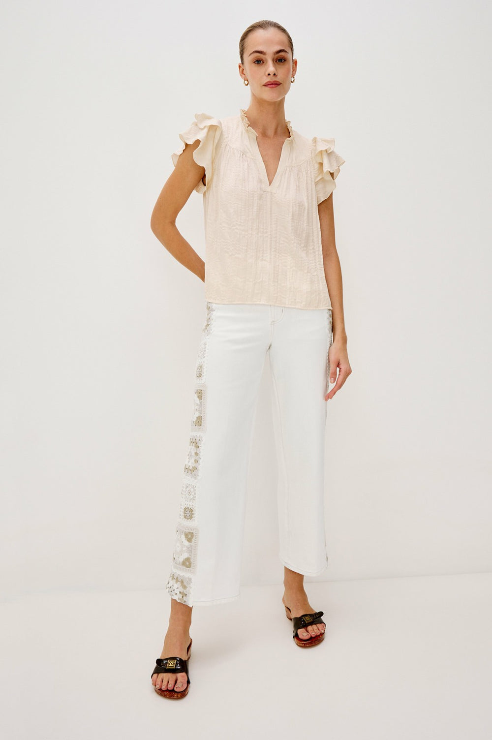 CALISTA TOP - IVORY| Rails sale