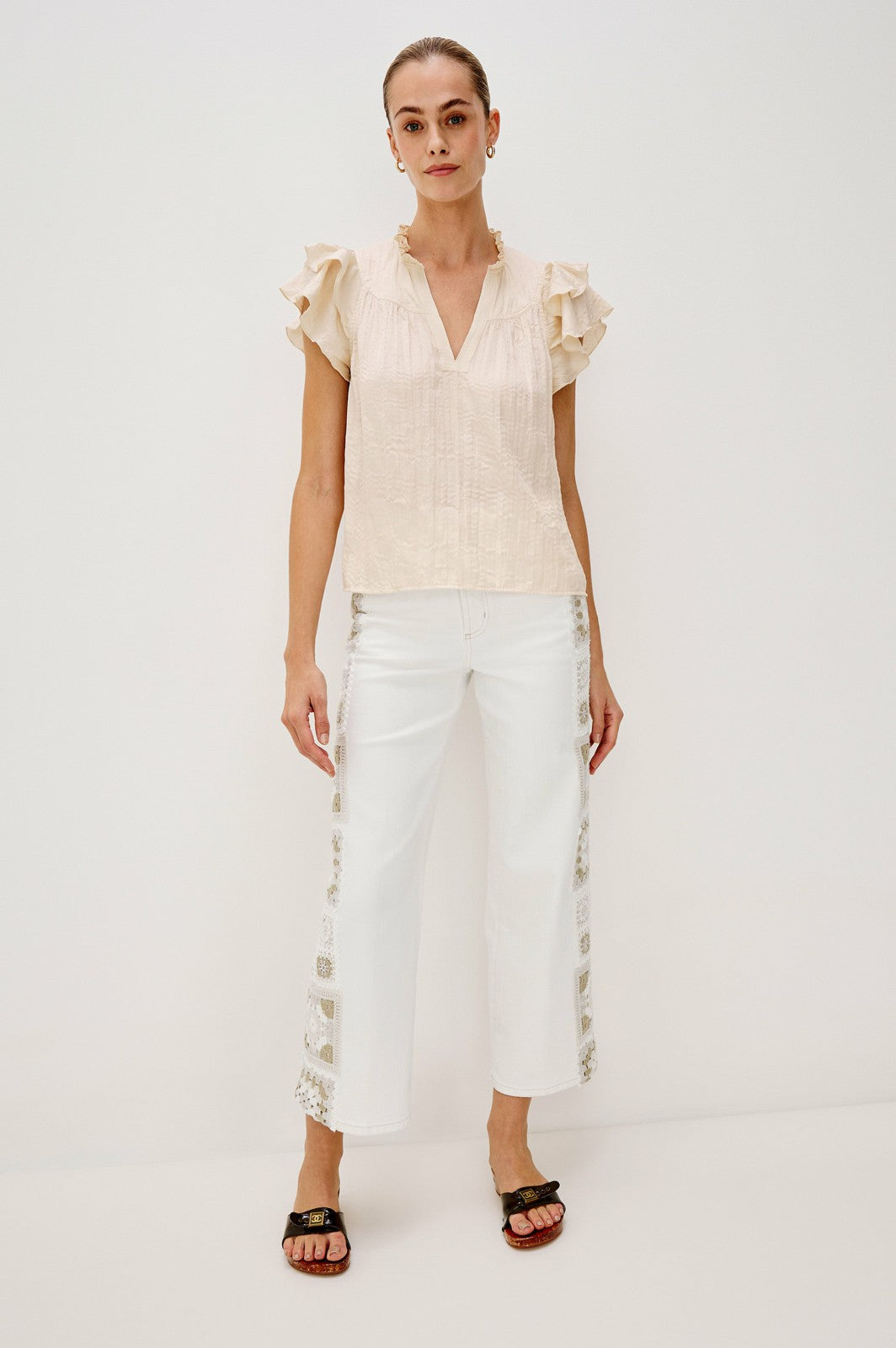 CALISTA TOP - IVORY| Rails sale