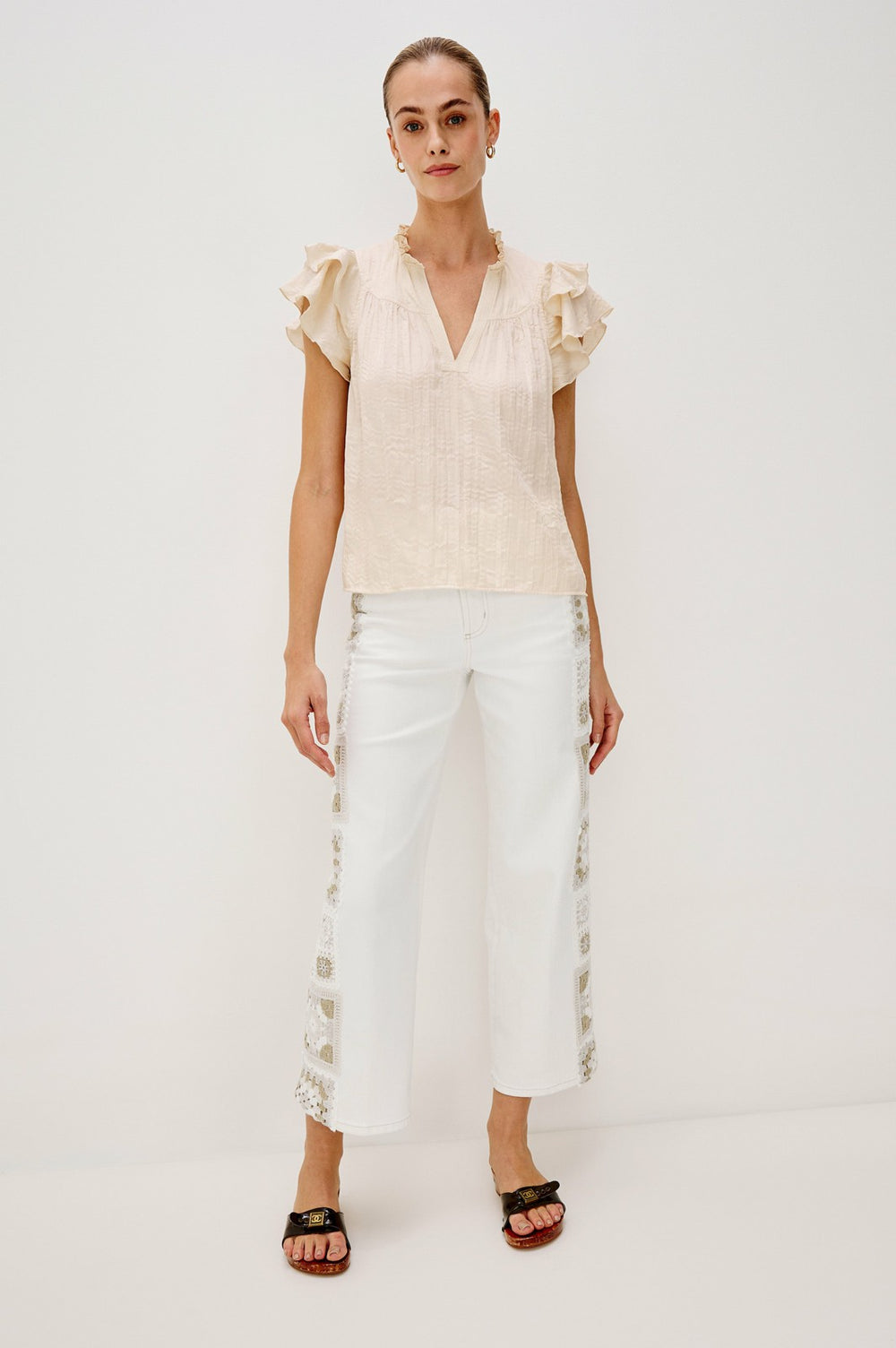 CALISTA TOP - IVORY| Rails sale