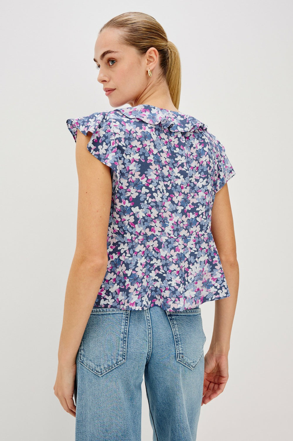 CARMINE TOP - BLUE BLOSSOM| Rails discount