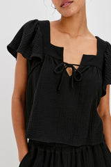 CASIE TOP - BLACK| Rails discount