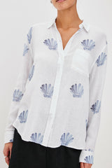CHARLI SHIRT - BLUE SEASHELLS| Rails US