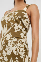 DAMARIS DRESS - OLIVE TROPIC| Rails near me