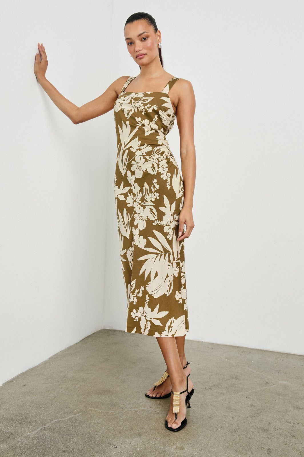 DAMARIS DRESS - OLIVE TROPIC| Rails near me