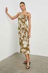 DAMARIS DRESS - OLIVE TROPIC| Rails near me