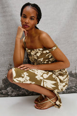 DAMARIS DRESS - OLIVE TROPIC| Rails near me