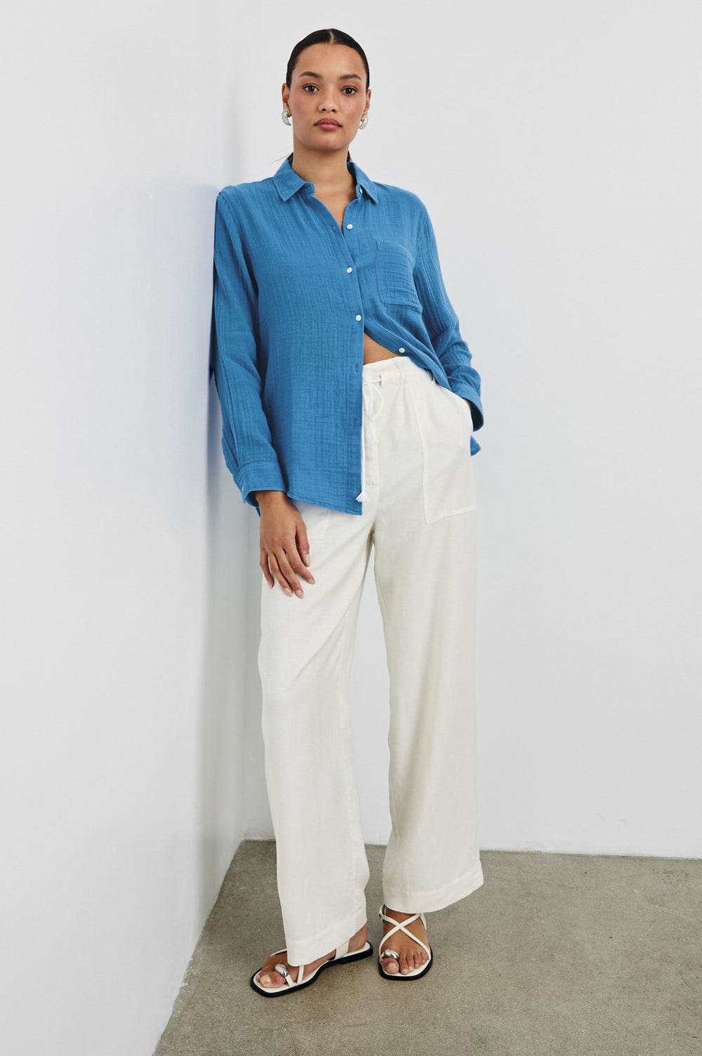 ELLIS SHIRT - FRENCH BLUE| Rails on sale