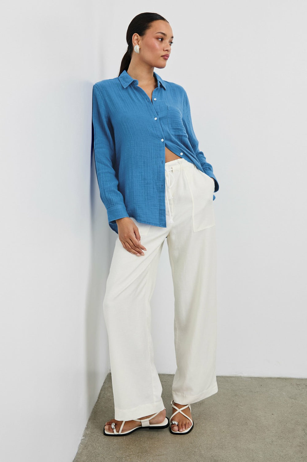 ELLIS SHIRT - FRENCH BLUE| Rails on sale