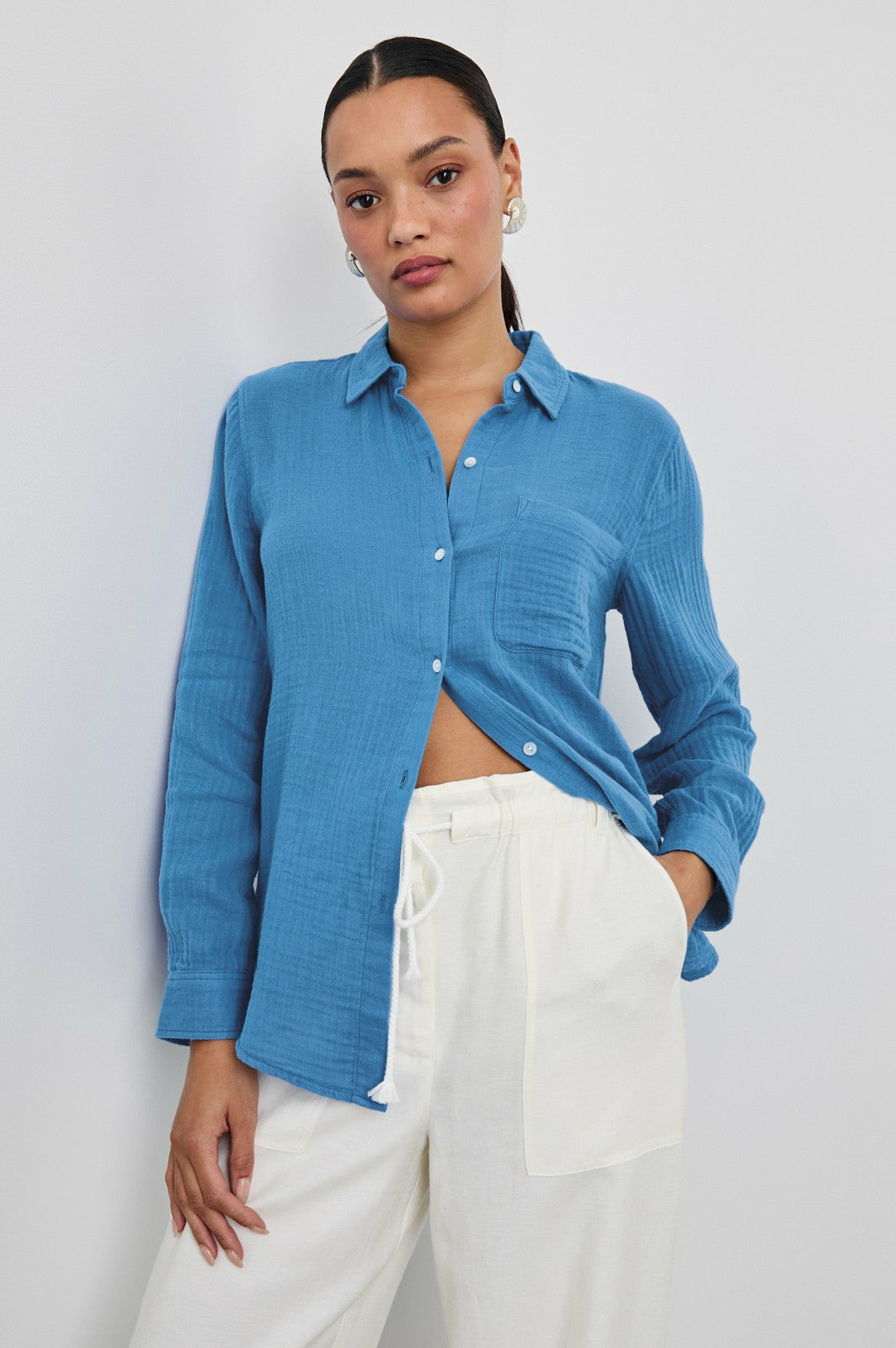 ELLIS SHIRT - FRENCH BLUE| Rails on sale