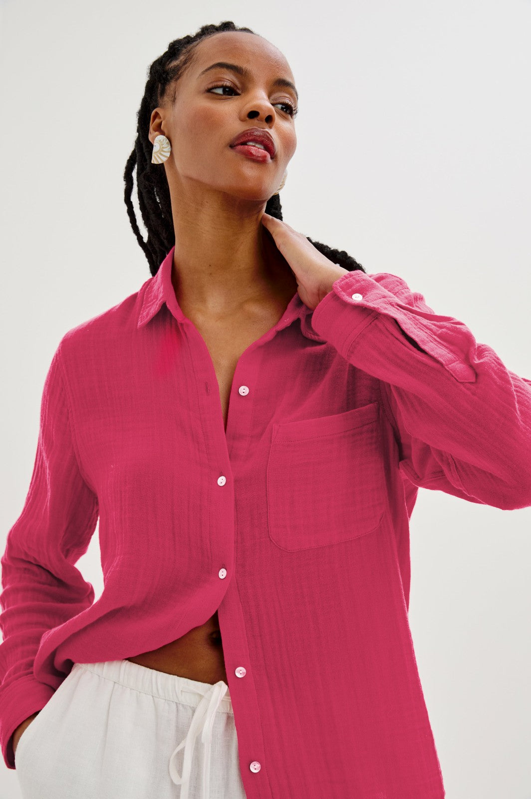 ELLIS SHIRT - RASPBERRY| Rails online