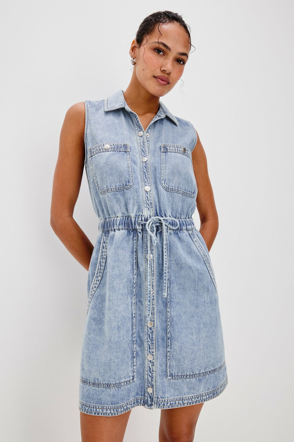 ERICA DRESS - FADED INDIGO| Rails online