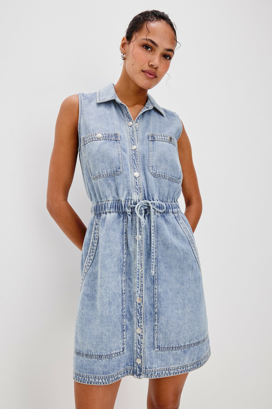 ERICA DRESS - FADED INDIGO| Rails online