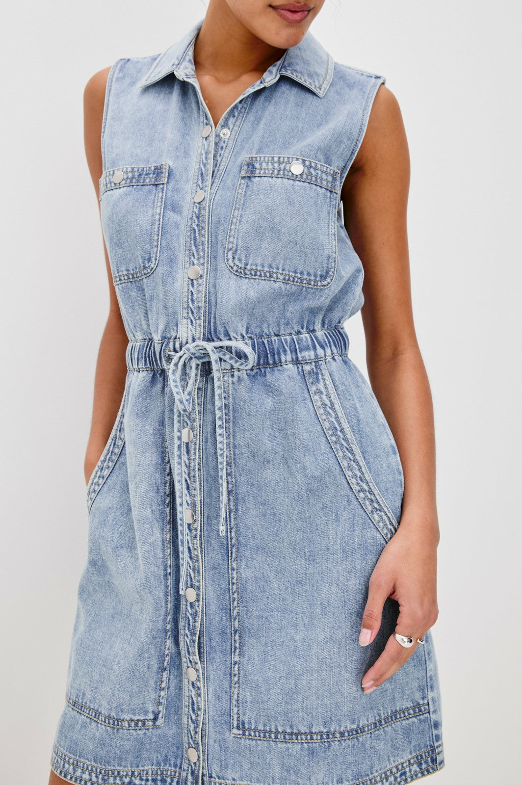 ERICA DRESS - FADED INDIGO| Rails online