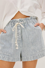 FOSTER SHORT - INDIGO RAILROAD STRIPE| Rails for sale