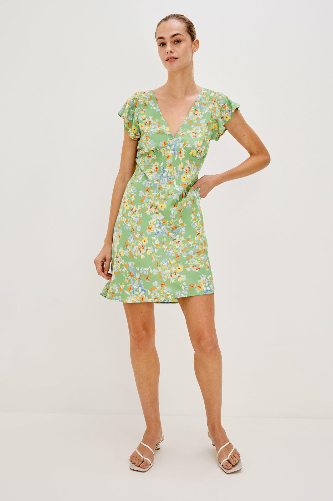 GIGI DRESS - GREEN MEADOW| Rails online