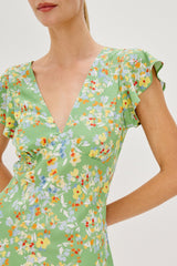GIGI DRESS - GREEN MEADOW| Rails online