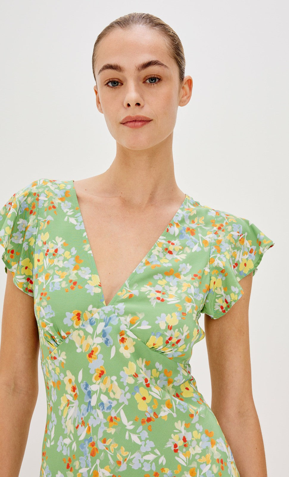 GIGI DRESS - GREEN MEADOW| Rails online