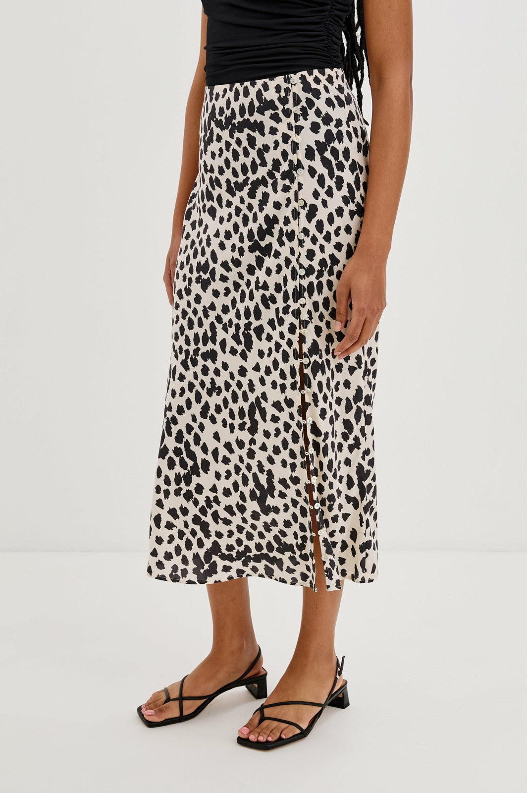 HEPBURN SKIRT - TAUPE SPOTTED| Rails US