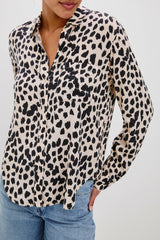 JOSEPHINE SHIRT - TAUPE SPOTTED| Rails sale