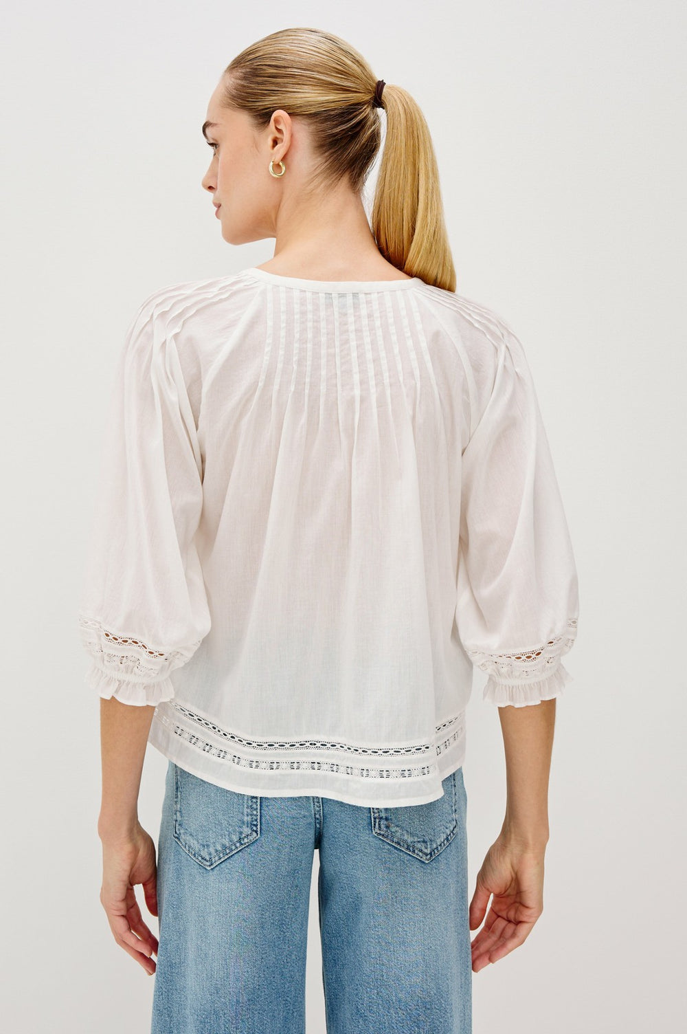 LILAH TOP - WHITE LACE DETAIL| Rails on sale