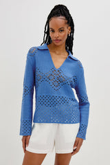 LOUIZA TOP - FRENCH BLUE| Rails outlet