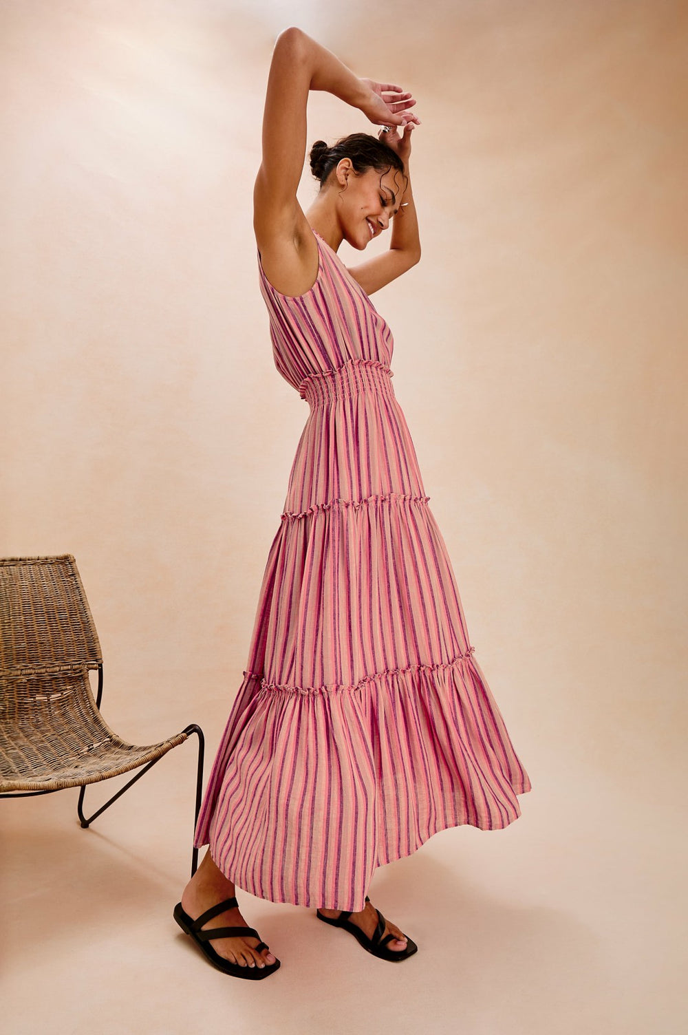LOULOU DRESS - CABANA STRIPE| Rails outlet
