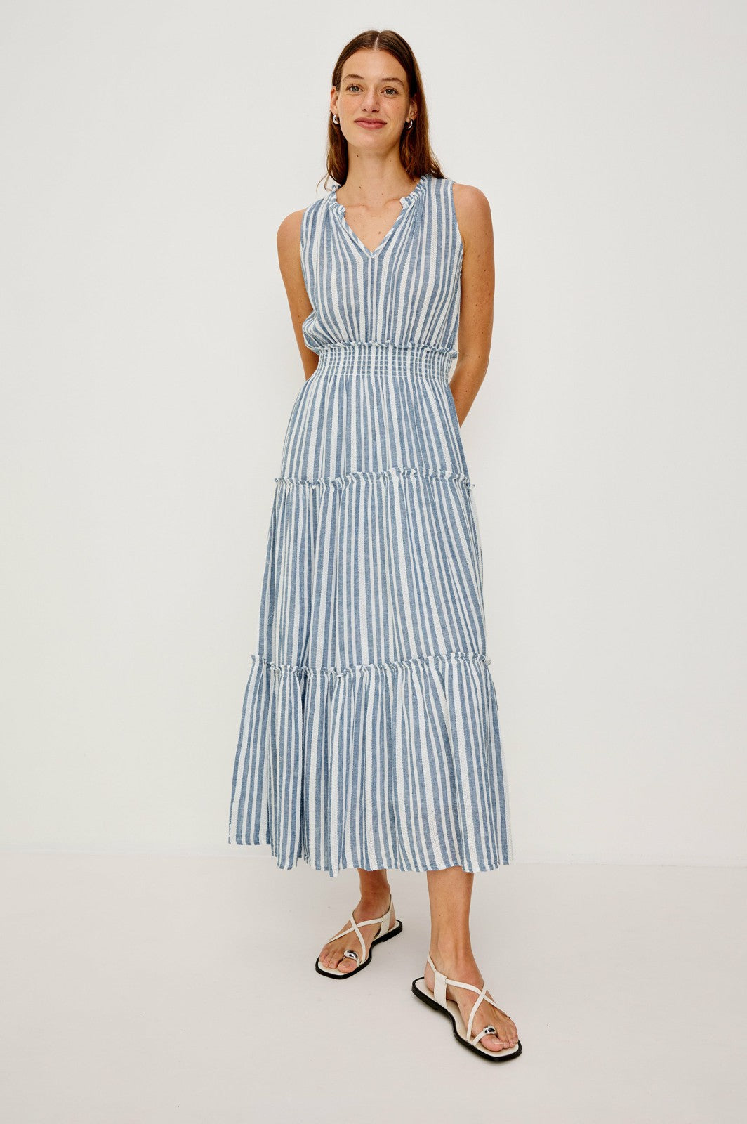 LOULOU DRESS - JALISCO STRIPE| Rails outlet